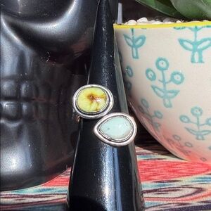 Sterling Silver and Palomino and Poloma Stone Ring